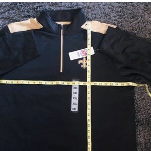 NEW ORLEANS SAINTS Mens 1/4 Zip Logo Jacket 2XL